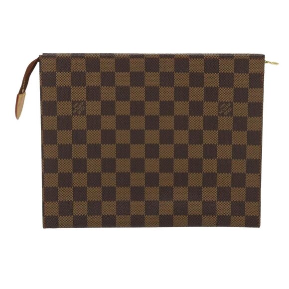 LOUIS VUITTON Damier Ebene Poche Toilette 26 Pouch - Picture 1 of 16